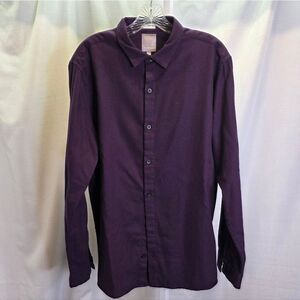 A-Frame for Stitch Fix Deep Purple Soft Touch Button Down Shirt Size Large